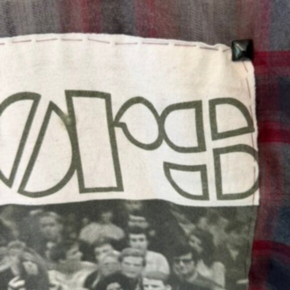 BROKEN BANDIT THE DOORS UPCYCLED ONE OF A KIND FLANNEL - Picture 5 of 7